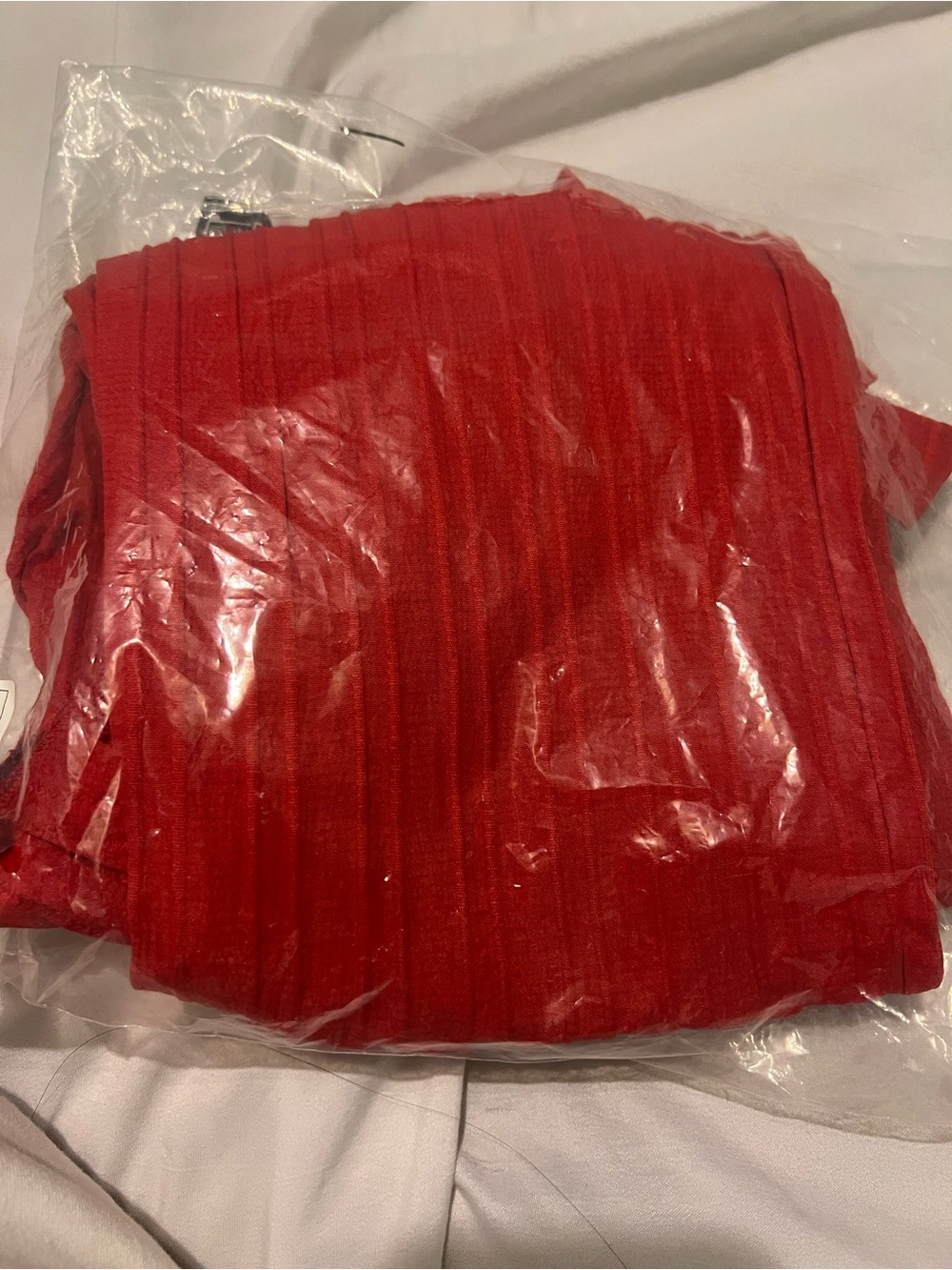 Red Ruffled Sleeveless Jumpsuit - Picture 12 of 12